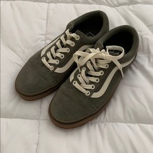 Dark green shoes vans
